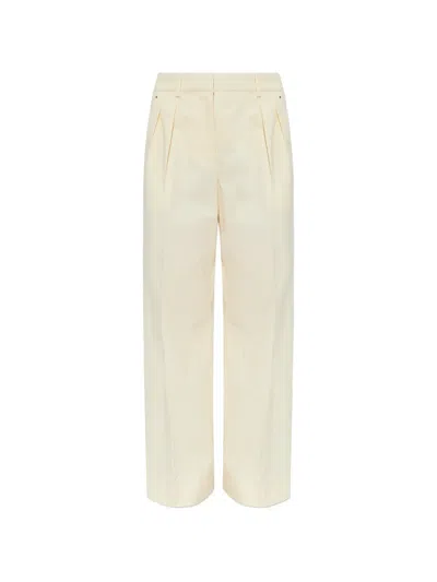 Moncler Logo-patch Trousers In Neutral