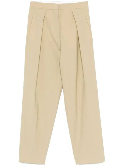 Moncler Logo-patch Trousers In Neutrals