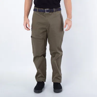 Moncler Logo-patch Twill Tapered-leg Trousers In Brown