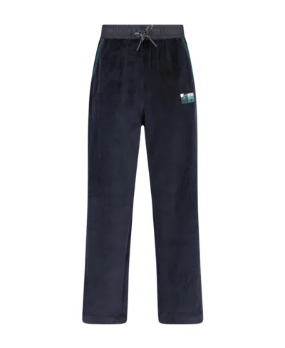 MONCLER MONCLER GRENOBLE VELVET DRAWSTRING TRACK PANTS
