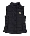 Moncler Logo Patch Vest In Blue