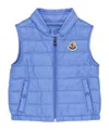Moncler Logo Patch Vest In Blue