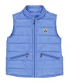 Moncler Logo Patch Vest In Blue