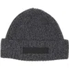 Moncler Logo Patch Virgin Wool & Cashmere Beanie In Gray