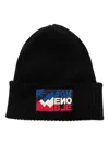 Moncler Logo Wool Beanie In Black
