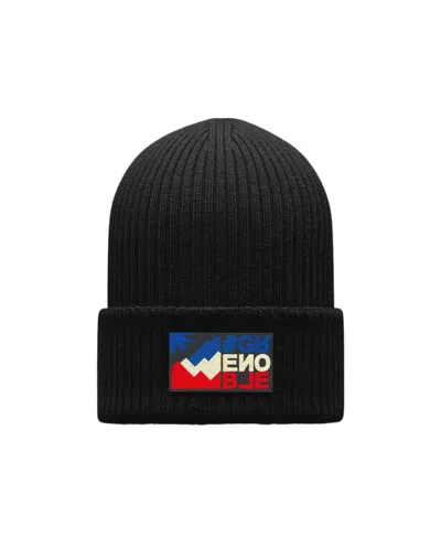 Moncler Logo-patch Virgin-wool Beanie In Black