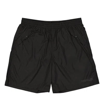 Moncler Logo Patch Wim Shorts In Black