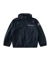 Moncler Logo Patch Windbreaker Jacket In Blue