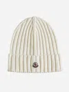 Moncler Logo-patch Wool Beanie In Multicolour