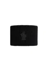 Moncler Logo-patch Wool Headband In Black