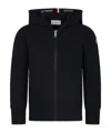 Moncler Logo-patch Zip-fastening Hoodie In Blue