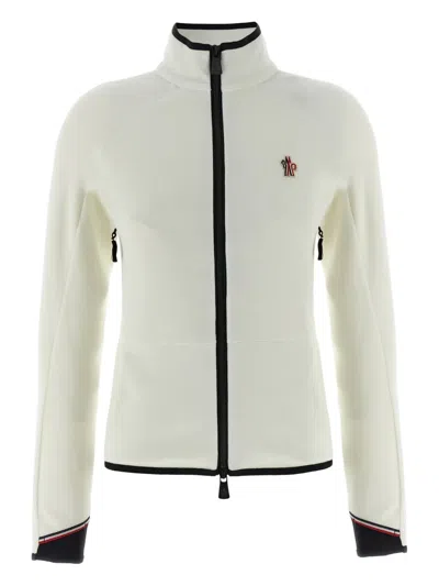 MONCLER LOGO-PATCH ZIP FLEECE SWEATSHIRT