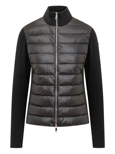 Moncler Logo-patch Zip Jackets In Black