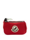 Moncler Logo-patch Zip Keyring In Red