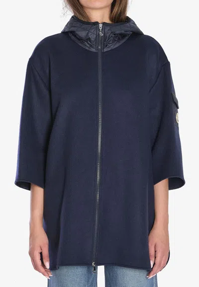 MONCLER LOGO PATCH ZIP-UP CAPE