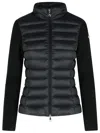 Moncler Padded Zip-up Cardigan In Black