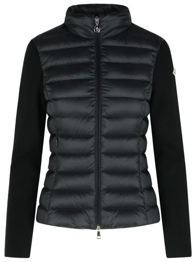 Moncler Padded Zip-up Cardigan In Black