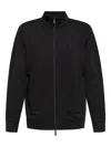 Moncler Logo-patch Zip-up Sweatshirt In Black