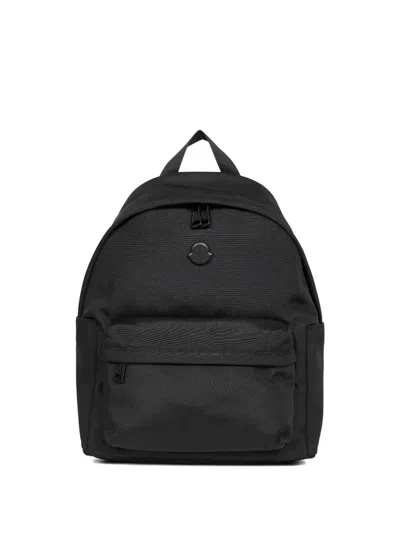 Moncler Logo-patch Zipped Backpack In Black