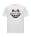 Moncler Logo Pattern Cotton T-shirt In White