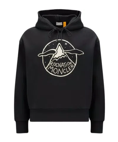 Moncler Logo Pattern Sweater In Black