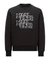 Moncler Logo Pattern Sweatshirt In Black