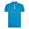 Moncler Logo Placket Polo Shirt In Blue