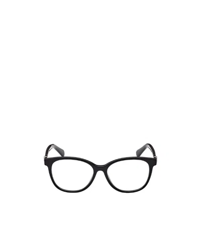 Moncler Logo-plaque Arm Glasses In Black