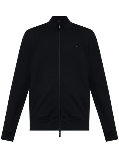 Moncler Logo-plaque Cotton Sweatshirt In Black