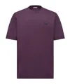 Moncler T-shirt En Coton À Empiècement Logo In Purple