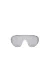 Moncler Logo-plaque Oversize-frame Sunglasses In Gray