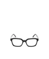 Moncler Logo-plaque Square-frame Glasses In Black