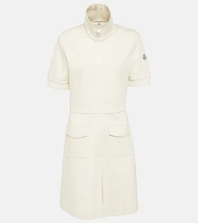 Moncler Logo Polo Dress In White