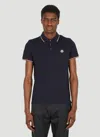 Moncler Year Of The Snake-patch Polo Shirt In Blue