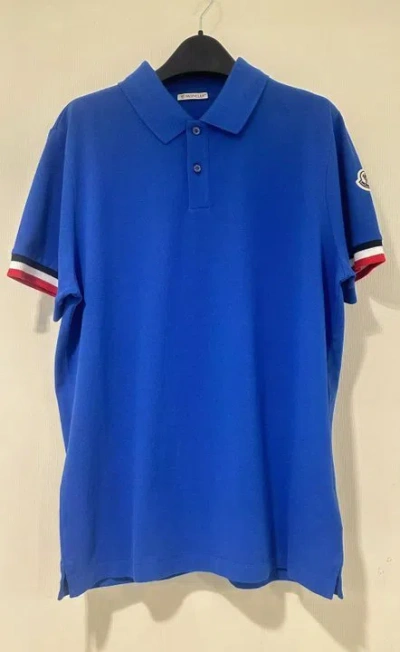 Moncler Logo Polo Shirt In Blue