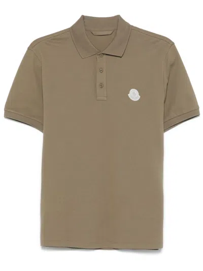 Moncler Logo Polo Shirt In Grün