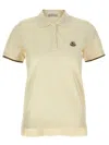Moncler Logo Patch Short-sleeved Polo Shirt In White