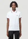 Moncler White Cotton Short-sleeved Polo T-shirt In White