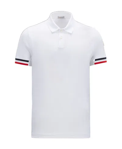 Moncler Logo Polo Shirt In White