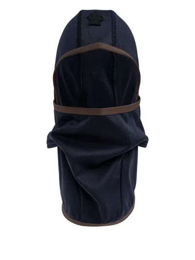 Moncler Logo-print Balaclava In Blue