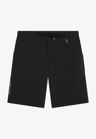 MONCLER LOGO PRINT BERMUDA SHORTS