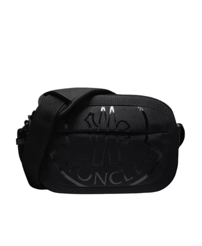 Moncler Logo-print Camera Bag In Black