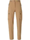 Moncler Logo-print Cargo Trousers In Brown