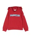 Moncler Logo-print Cotton Hoodie In Red