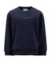 Moncler Logo-print Cotton Sweatshirt In Blue