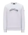 Moncler Logo-print Cotton Sweatshirt In White