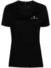 Moncler Logo-print Cotton T-shirt In 黑色