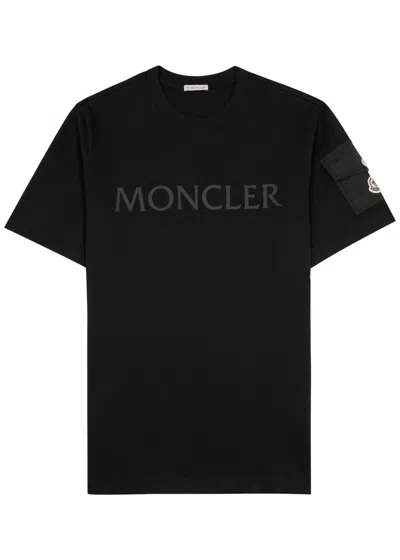 Moncler Logo-print Cotton T-shirt In Gray