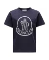 Moncler Logo-print Cotton T-shirt In Blue