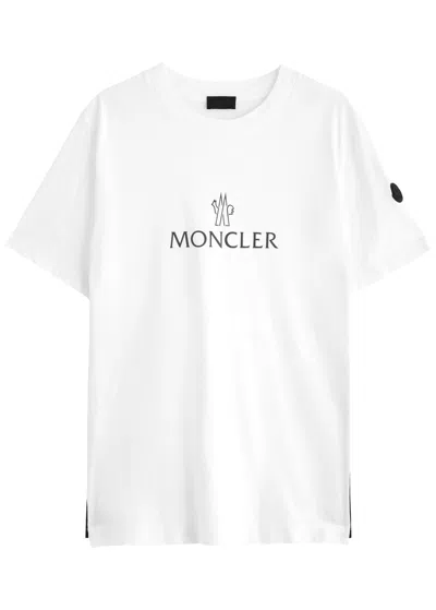 Moncler Logo-print Cotton T-shirt In White